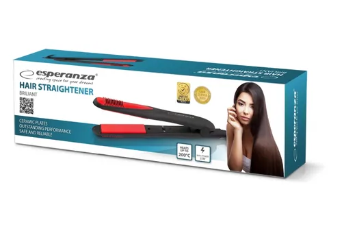 Esperanza EBP004 hair styling tool Straightening iron Black, Red 35 W