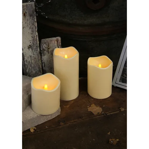 Star Trading LED-Kerze Pillar Paul Ø 10 x 23 cm, Beige - Betriebsart: Batteriebetrieb - Fernbedienung: Nein - Aussenanwendung: Ja - Höhe: 23 cm - Timerfunktion: Ja - Set: Nein