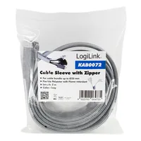 Logilink Kabelschlauch m.Reißverschluss Polyester Dm30 grau