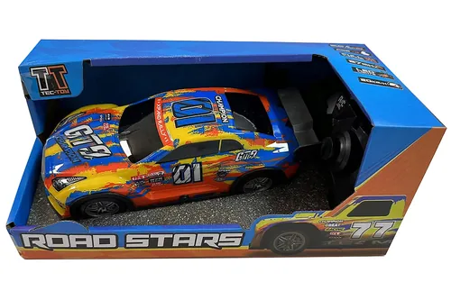 TEC-TOY Auto Champion GT9 mit Licht, Gelb/Blau, 1:22 - Detailfarbe: Blau - Gelb - Altersempfehlung ab: 3 Jahren - Benötigt zur Fertigstellung: Batterien für Fahrzeug - Batterien für Sender - Kapazität Wattstunden: 0 Wh - Modelltyp: Auto