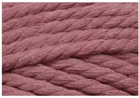 Glorex Wolle Makramee Rope gedreht 3 mm, 250 g, Mauve - Packungsgrösse: 1 Stück - Länge: 63 m - Material: Polyester - Baumwolle - Viskose - Detailfarbe: Mauve - Waschbar bei: 40 °C - Nadelstärke: 6 mm
