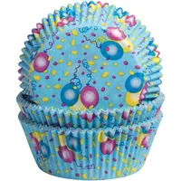Demmler Muffin Backform Luftballon 60 Stück - Materialtyp: Papier - Material: Papier - Zertifikate: FSC - Backform Typ: Muffin-Backform - Motiv: Geburtstag - Eigenschaften: Keine Eigenschaft