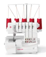 Overlock Singer 14T968 sewing machine, electric current, white