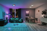 Paulmann Deckenleuchte LED Rainbow mit Regenbogeneffekt - Leuchten Kategorie: Deckenleuchte - Wandleuchte - Betriebsart: Netzbetrieb - Lampensockel: LED fest verbaut - Farbtemperatur Kelvin: 3000 bis 6500 K - Dimmbar: dimmbar - Farbwiedergabeindex CRI: 0