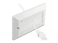 DeLOCK Cable Management Cover 146 x 86 mm with white Brush Strips