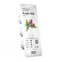 Click and Grow Samen Lila Chilli Nachfüllpackung 3er-Set - Bio: Nein - Sonneneinstrahlung: Hell und warm - Aussaatzeit: August - Juni - April - Februar - März - Mai - Oktober - Dezember - September - Januar - November - Juli - Gemüsegruppen: Kräuter - Saa
