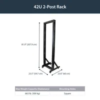 2-POST SERVER RACK - 42U OPEN FRAME RACKS
