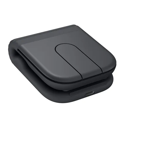 Logitech Maus Mobi Fold faltbar, Graphit - Maus-Typ: Mobile - Bedienungsseite: Universal - Maus Features: Faltbar - Programmierbare DPI-Einstellung - Programmierbare Tasten - Detailfarbe: Graphit - Schnittstelle: Bluetooth - Verbindungsart: Kabellos