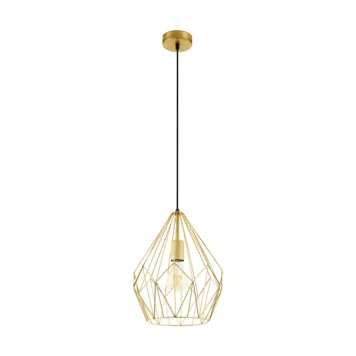 EGLO Leuchten Pendelleuchte CARLTON 1x E27 Gold - Betriebsart: Netzbetrieb - Lampensockel: E27 - Smart Home: Nicht kompatibel - Farbtemperatur Kelvin: Je nach Leuchtmittel - Anwendungsbereich: Indoor - Gesamtleistung: 60 W