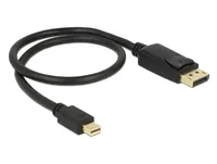 Delock Kabel Mini-DisplayPort DisplayPort, 50cm, 4K 60Hz - Kabeltyp: Anschlusskabel - Videoanschluss Seite A: Mini-DisplayPort - Videoanschluss Seite B: DisplayPort - Detailfarbe: Schwarz - Kabellänge: 0.5 m - Display Port Standard: 1.2