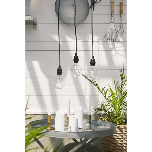 Star Trading LED-Kerze Pillar Flamme Ø 7.5 x 13 cm, Weiss - Betriebsart: Batteriebetrieb - Fernbedienung: Nein - Aussenanwendung: Ja - Höhe: 13 cm - Timerfunktion: Ja - Set: Nein