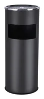 Songmics Standascher mit Mülleimer Schwarz - Materialtyp: Metall - Material: Metall - Anzahl Behälter: 1 - Detailfarbe: Schwarz