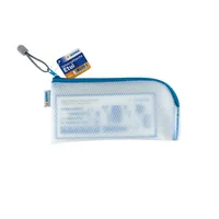 HERMA Etui Mesh Bag 23 x 11 cm, Blau/Weiss - Breite: 23 cm - Höhe: 11 cm - Gefüllt: Nein - Etui-Art: Etui - Material: EVA - Detailfarbe: Weiss - Blau