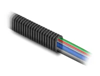 DeLOCK Plastic cable protection conduit in oval shape flexible 13.6 x 6.3 mm - length 5 m black