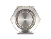 DELOCK Drucktaster zum Einbau 12mm 2xLötanschluss LED Blau