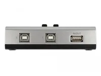Delock Switchbox USB 2.0, 2 Port - Anzahl Eingänge: 2 × - Steckertyp Seite A: USB-B Buchse - Anzahl Ausgänge: 1 × - Steckertyp Seite B: USB-A Buchse - Material: Kunststoff - Bedienungsart: Tasten