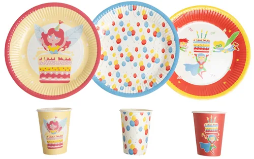 PRO nappe Einwegteller Geburtstag 10 Stück, Mehrfarbig - Produkttyp: Einwegteller - Materialtyp: Papier - Material: Karton - Detailfarbe: Mehrfarbig - Verpackungseinheit: 10 Stück