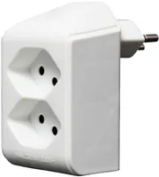 Brennenstuhl Abzweigstecker 2 x T13, 300° drehbar, Weiss - Detailfarbe: Weiss - Schalter: Nein - Steckdosenanzahl: 2 - Ausstattung: drehbar 300° - Kinderschutz: Nein
