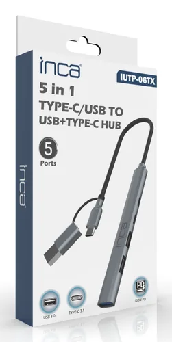 INCA Adapter IUTP-06TX USB CA USB 3.02.0 Typ-C, 100W