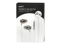 onit In-Ear-Kopfhörer 3.5 mm Klinke Weiss - Detailfarbe: Weiss - Kopfhörer Ausstattung: Anruf-Management - Inline-Fernbedienung - Mikrofon - Lautstärkeregelung - Verbindungsmöglichkeiten: 3.5 mm Klinke - Aktive Geräuschunterdrückung: Nein - Einsatzbereich