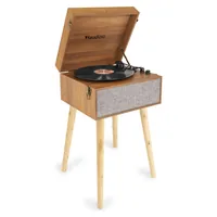 Audizio Plattenspieler mit Bluetooth Fremont Braun - Detailfarbe: Braun - Plattenspieler Antriebsart: Riemenantrieb - Platte Geschwindigkeit: 45 U/min - 33? U/min - 78 U/min - Tonabnehmer: Dabei - Tonarm: S-Form - Anwender: HiFi
