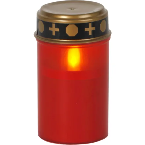 Star Trading LED Grabkerze Serene Ø 7 x 12 cm, Rot - Betriebsart: Batteriebetrieb - Aussenanwendung: Ja - Höhe: 12 cm - Timerfunktion: Ja - Set: Nein - Farbe: Rot