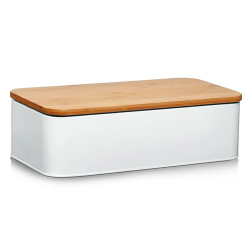 Zeller Present Brotkasten Weiss - Brotvariante: Brot - Material: Metall - Detailfarbe: Weiss - Inkl. Schneidebrett: Nein