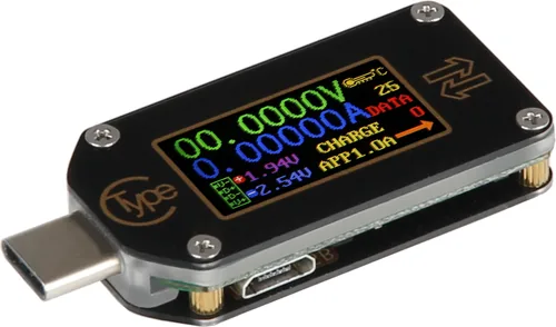 jOY-iT USB-C Volt-/Amperemeter TC66C - Funktionen: Spannungsmessung - Strommessung - Typ: USB Multimeter - Anwendungsbereich: Elektrotechnik