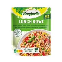 Bonduelle Fertiggericht Lunch Bowl Dinkel 250 g - Produkttyp: Gemüse - Nährwertangabe pro: 100 g - Energiegehalt (in kj): 529 KJ - Energiegehalt (in kcal): 126 Kcal - Fett: 2.2 g - Gesättigte Fettsäuren: 0.4 g