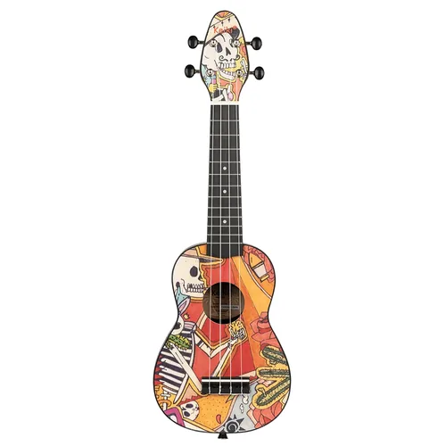 Ortega Guitars Keiki Ukulele Pack Soprano Ukulele Agathis / ABS El Muerto '68 Set - K2-EM