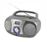 soundmaster DAB+ Radio SCD1800 Grau - Radio Tuner: FM - DAB+ - Stromversorgung: Batteriebetrieb - Netzbetrieb - Detailfarbe: Grau - Ausstattung: Sleep-Timer - Display - Weckfunktion - Schlummerfunktion - CD-Player - Senderspeicher - Typ: Portabler Radio