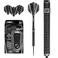 Winmau Dartpfeile Steeldart Blackout 3 Stück - Nachhaltigkeit: Nicht angegeben - Dart Art: Steel Dart - Detailfarbe: Schwarz - Material: Wolfram - Gewicht: 26 g