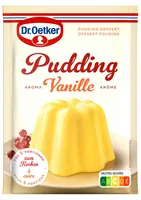Dr.Oetker Pudding-Crème Vanille 70 g - Produkttyp: Pudding & Crèmes - Nährwertangabe pro: 100 g - Energiegehalt (in kj): 435 KJ - Energiegehalt (in kcal): 103 Kcal - Fett: 3.1 g - Gesättigte Fettsäuren: 1.9 g
