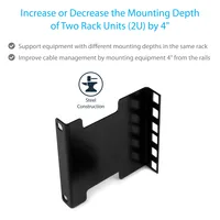 4IN RACK DEPTH ADAPTER - 2U .