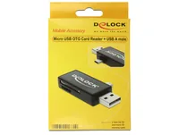 DELOCK Card Reader USB micro B -> SDmicroSD OTG extern