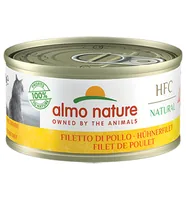 Almo Nature Nassfutter HFC Natural Cat Hühnerfilet 70 g - Tierbedürfnis: Kein besonderes Bedürfnis - Geschmacksrichtung: Geflügel - Zertifikate: Keine Zertifizierung - Fleischsorte: Huhn - Futtereigenschaft: Glutenfrei - Produkttyp: Ergänzungsfutter