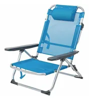 KOOR Strandstuhl Arieenzo, Blau, 2 Stück - Zielgruppe: Erwachsene - Tiefe: 63 cm - Breite: 62 cm - Breite (Packmass): 62 cm - Tiefe (Packmass): 11 cm - Höhe (Packmass): 76 cm
