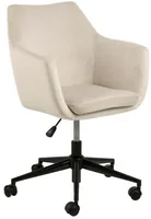 AC Design Bürostuhl Nora, mit Polsterrücken und Armlehnen, Sand - Produkttyp: Bürostuhl - Material Bezug: Stoff - Armlehnen: Ja - Material Fuss: Metall - Rückenart: Polsterrücken - Rollenart: Hartbodenrollen