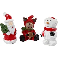 Creativ Company Mini-Figur Weihnachten 35 x 10 mm - Detailfarbe: Rot - Grün - Weiss - Material: Resin - Verpackungseinheit: 1 Stück - Motiv: Weihnachten - Anlass: Weihnachten