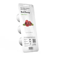 Click and Grow Saatgut Rotes Stiefmütterchen 3er-Pack - Bio: Nein - Blütezeit: Ganzjährig - Blütenfarbe: Rot - Aussaatzeit: Ganzjährig - Sonneneinstrahlung: Hell und warm - Saattyp: Saatgut