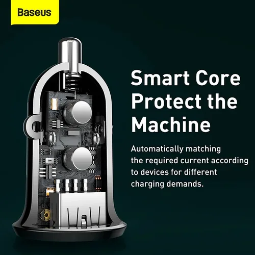 Baseus Gain Pro Universal Black Cigar lighter Fast charging Auto