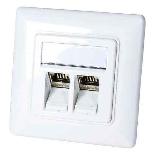 Logilink Dose 2 Module signal weiß Keystone Face Plate