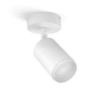 Philips Hue White & Color Ambiance Fugato 1er-Spot Weiss - Lampensockel: GU10 - Farbtemperatur Kelvin: 2000 bis 6500 K - Aussenanwendung: Nein - Gesamtleistung: 4.2 W - Leuchten Kategorie: Spot - Lichtfarbe: Mehrfarbig