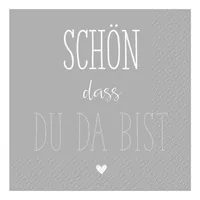 Stewo Papierservietten Dahoma 25 cm x 25 cm, 20 Stück - Materialtyp: Papier - Material: Papier - Verpackungseinheit: 20 Stück - Detailfarbe: Grau - Produkttyp: Weihnachtsservietten