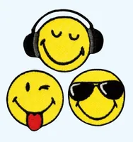 Mono-Quick Aufbügelbild Smiley Cool 1 Stück - Breite: 3 cm - Länge: 3.6 cm - Motiv: Smiley - Anzahl Stück: 1 Stück