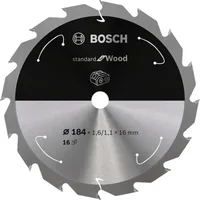 Bosch Professional Sägeblatt 184 x 1.6 x 16 mm, T16, 1 Stück - Zubehörtyp: Sägeblatt - Verpackungseinheit: 1 Stück - Für Material: Holz