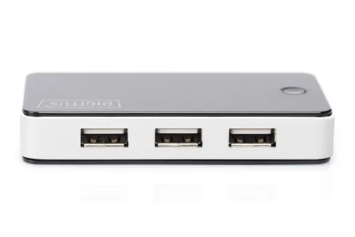 DIGITUS USB-Hub 7-Port 2.0->7xA2.0 m.Netzteil schwarz
