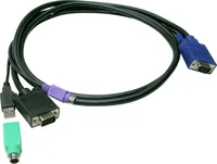 LevelOne KVM Kabel VGA->VGAUSB-APS2 1.80m schwarz
