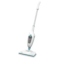 BLACK+DECKER Dampfbesen 1300W - Einsatzgebiet: Versiegelte Hartböden - Typ: Dampfbesen - Duftkartuschen: Nein - Detailfarbe: Weiss - Blau - Frischwassertank: 0.38 l