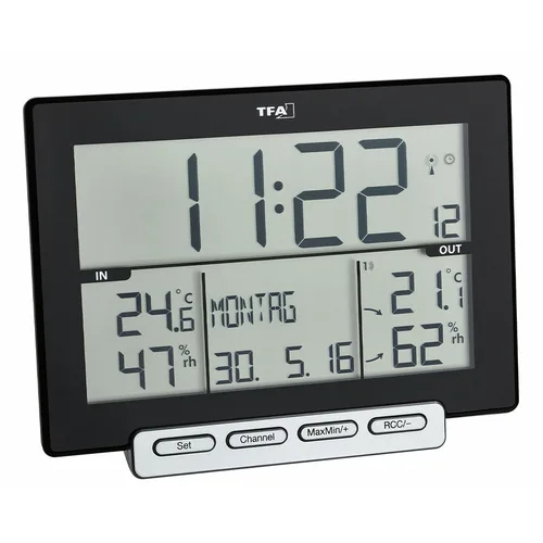 TFA Dostmann Thermo-/Hygrometer TRINITY - Detailfarbe: Schwarz - Typ: Thermo-/Hygrometer - Anwendungsbereich: Temperatur-/Feuchtemessung